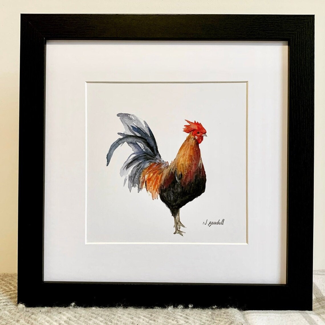 Cockerel Art Print, Farmhouse Wall Decor