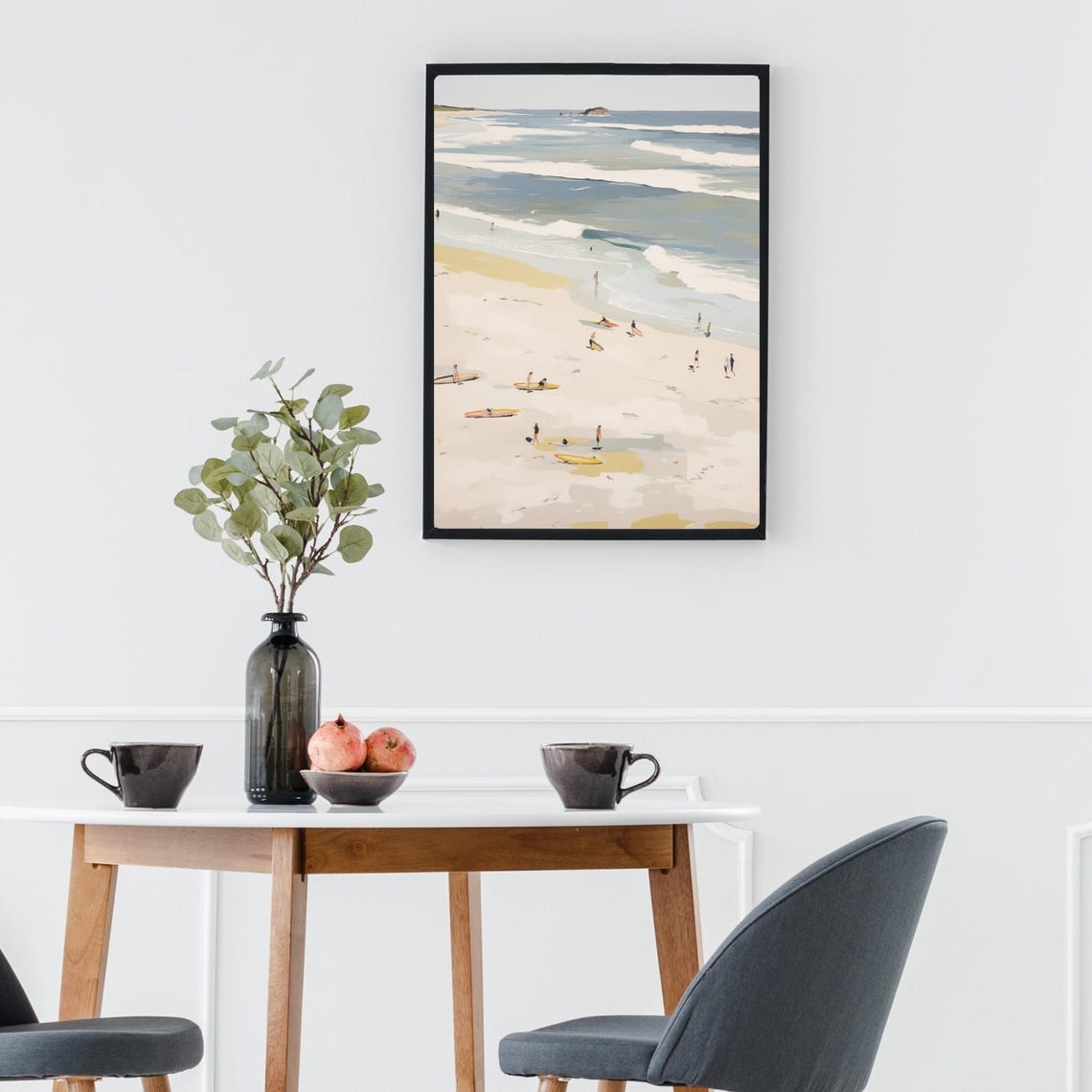 Australian Beach Art Print, Sydney Surfers Coastal Scene - Image 2