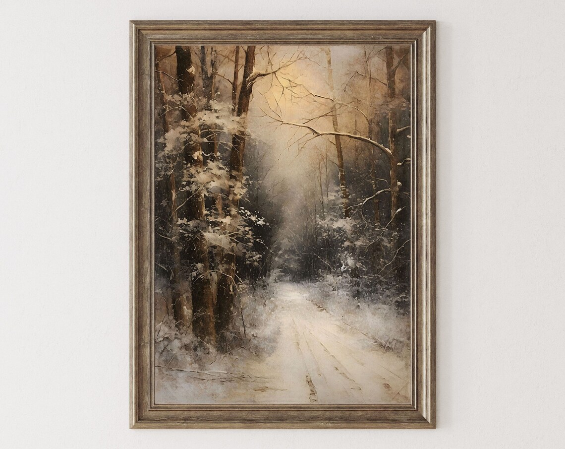 Vintage Oil Painting Book and Coffee Rustic Moody Wall Poster - Image 6