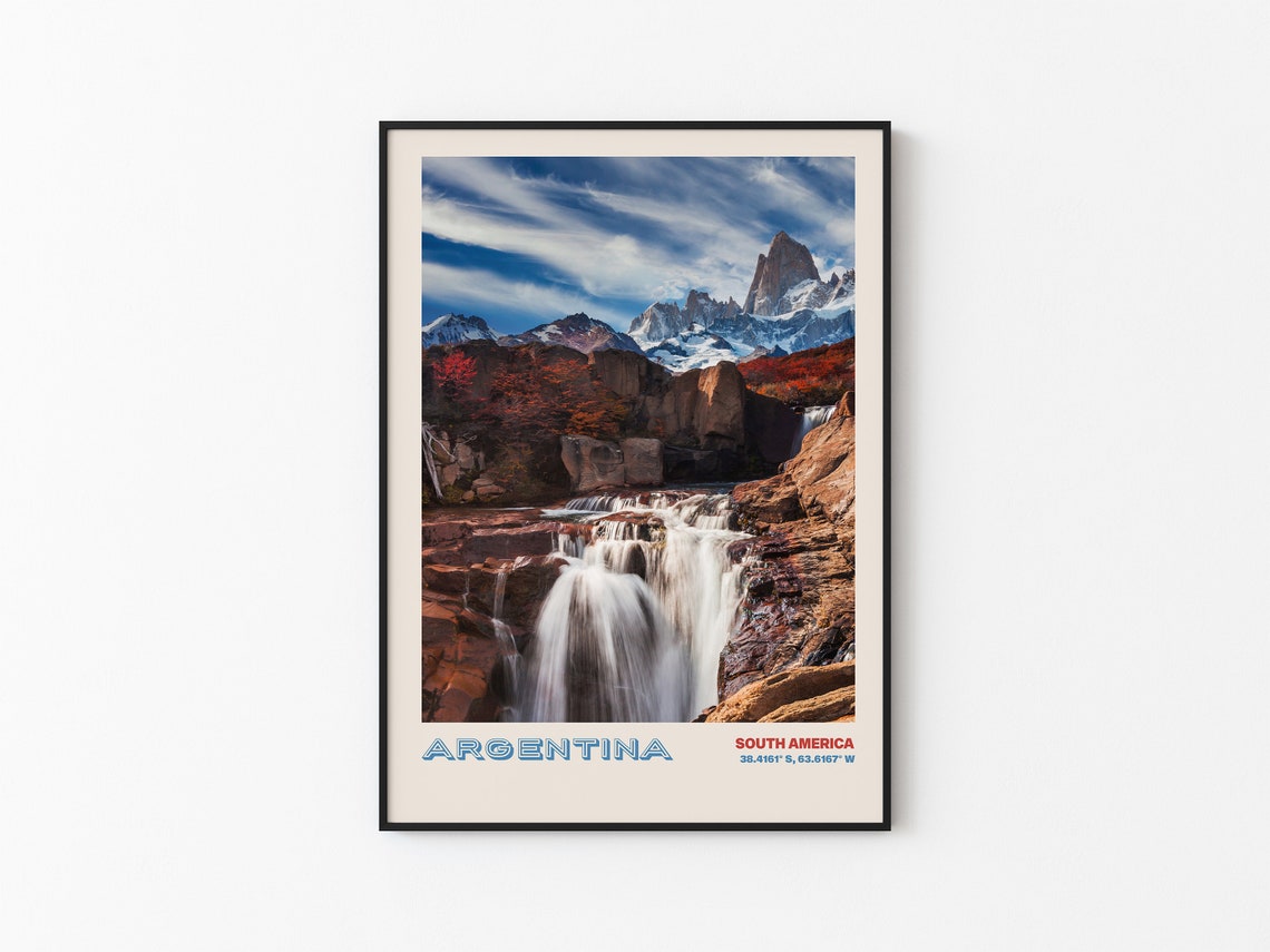 Argentina Travel Poster Argentina Print Argentina Photo Print Argentina Wall Decor Argentina Travel Art Argentina Picture Argentina 5 - Image 3