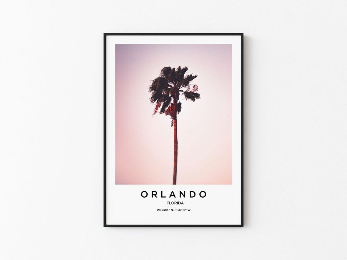 Orlando Art Orlando Print Orlando Poster Orlando Art Orlando Photo Orlando Map Orlando Painting Orlando Travel