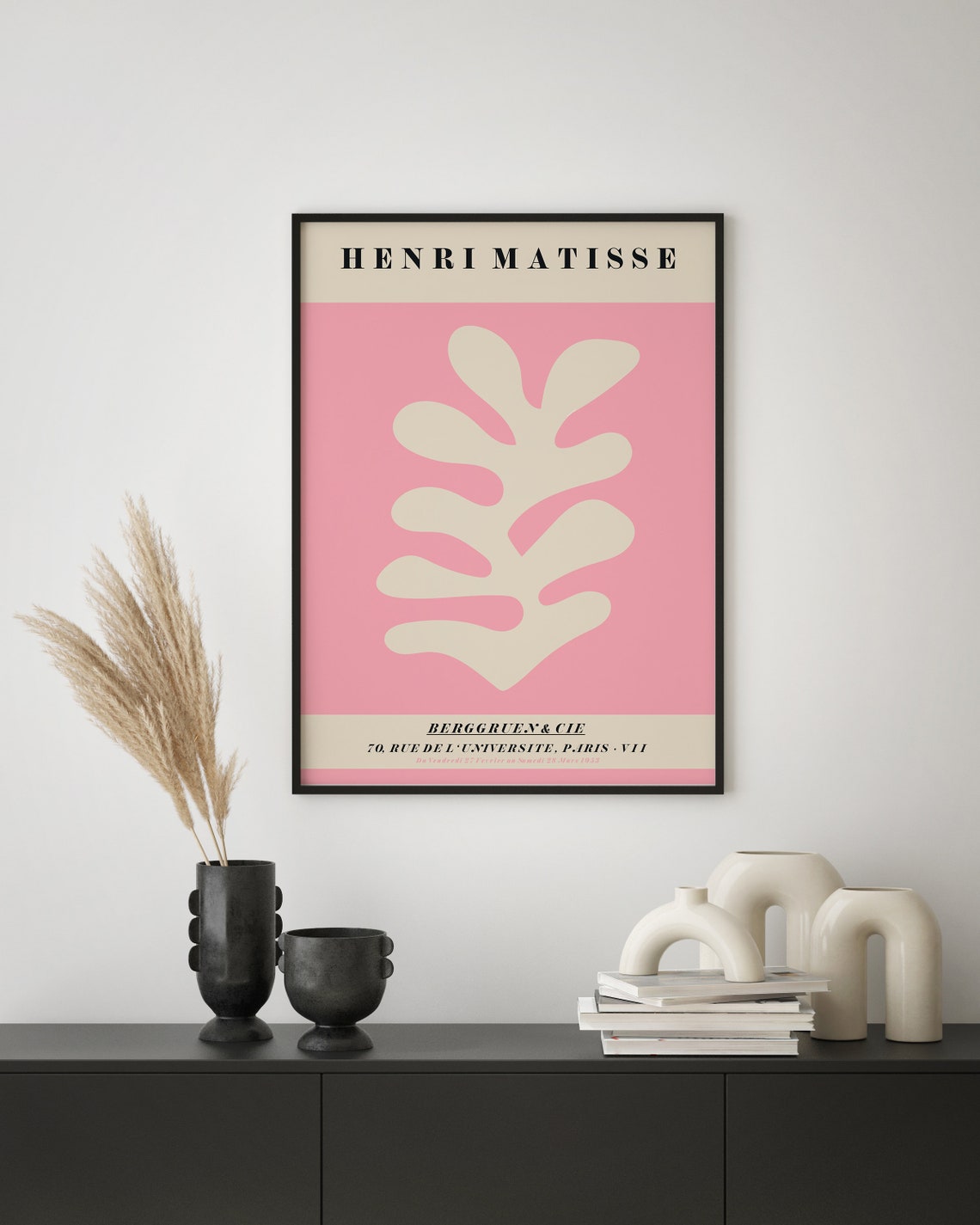 Henri Matisse Pink Cut Out Leaf Gallery Exhibition Art Poster - Image 3