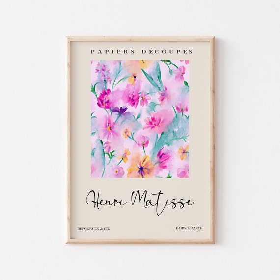 Flower Market Prints Matisse Flower Poster Matisse Cut Out Matisse Print Matisse Plant Flower A2 A3 A4 A5