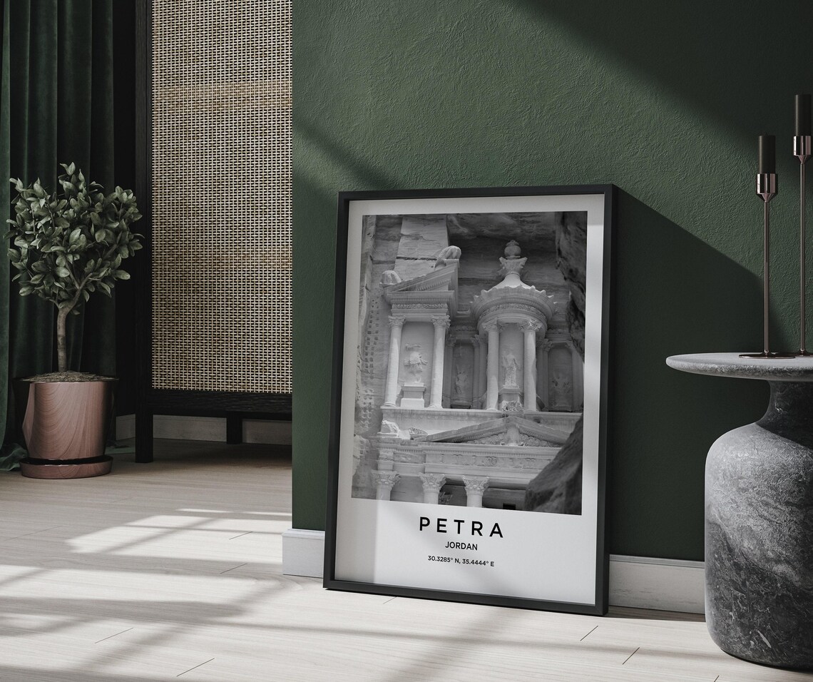 Petra Travel Poster, Petra Map Art - Image 2