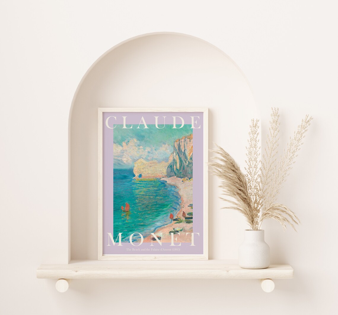 Claude Monet The Beach, Modern Vintage Poster - Image 2