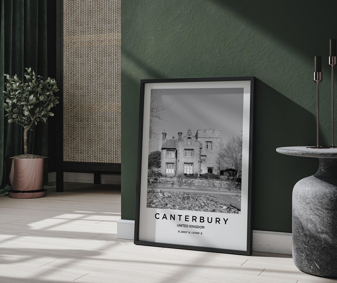 Canterbury Travel Poster, Canterbury Map - Image 2