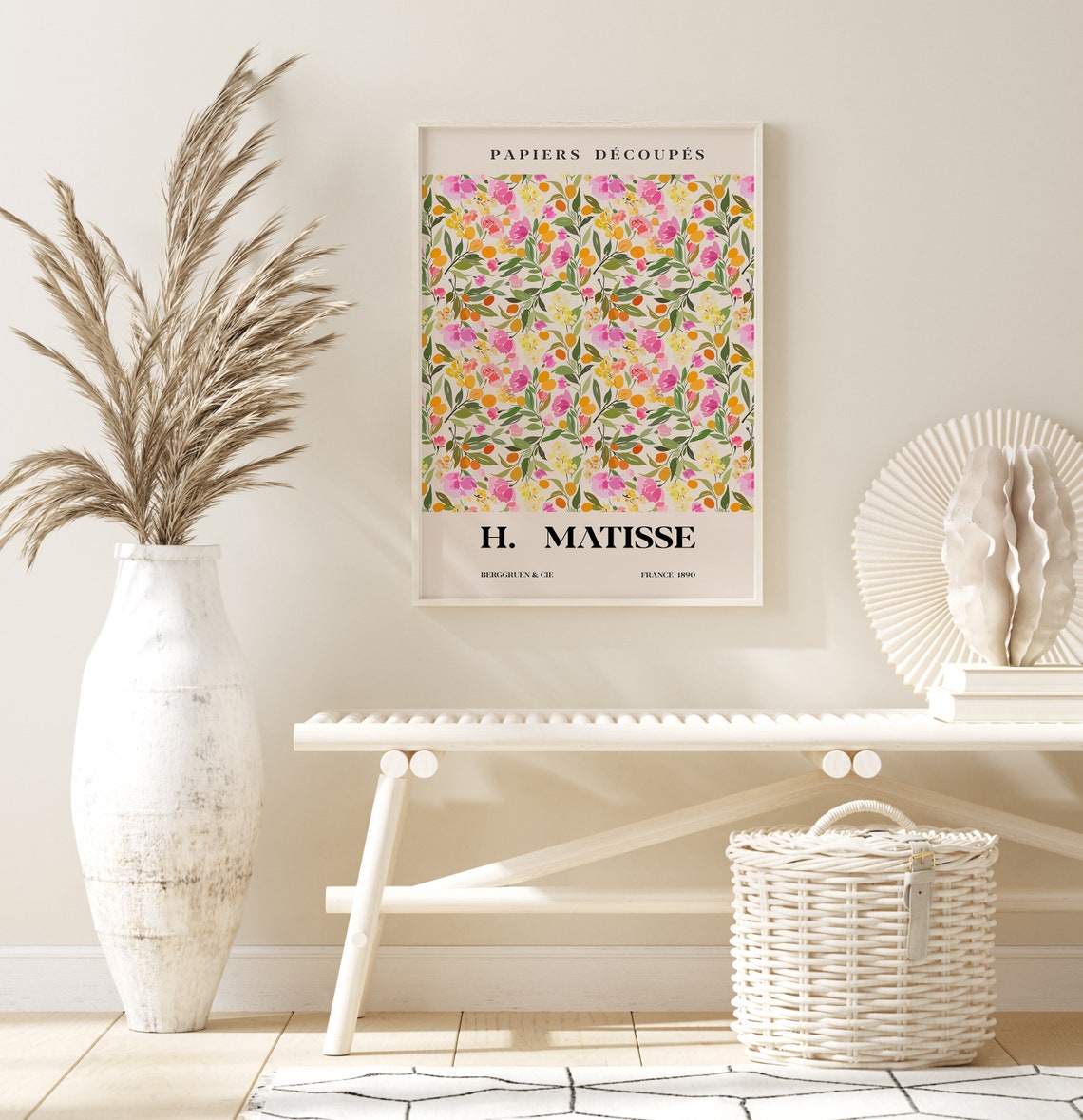 Henri Matisse Papiers Decoupes Floral Pattern Style Art Poster - Image 3