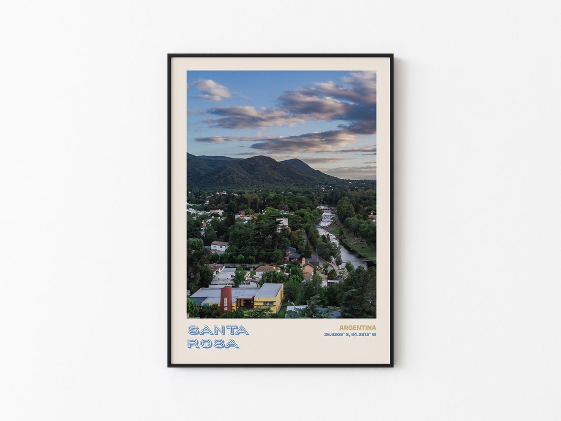 Santa Rosa Travel Poster Santa Rosa Print Santa Rosa Photo Print Santa Rosa Wall Decor Santa Rosa Travel Art Argentina Santa Rosa 1 - Image 3