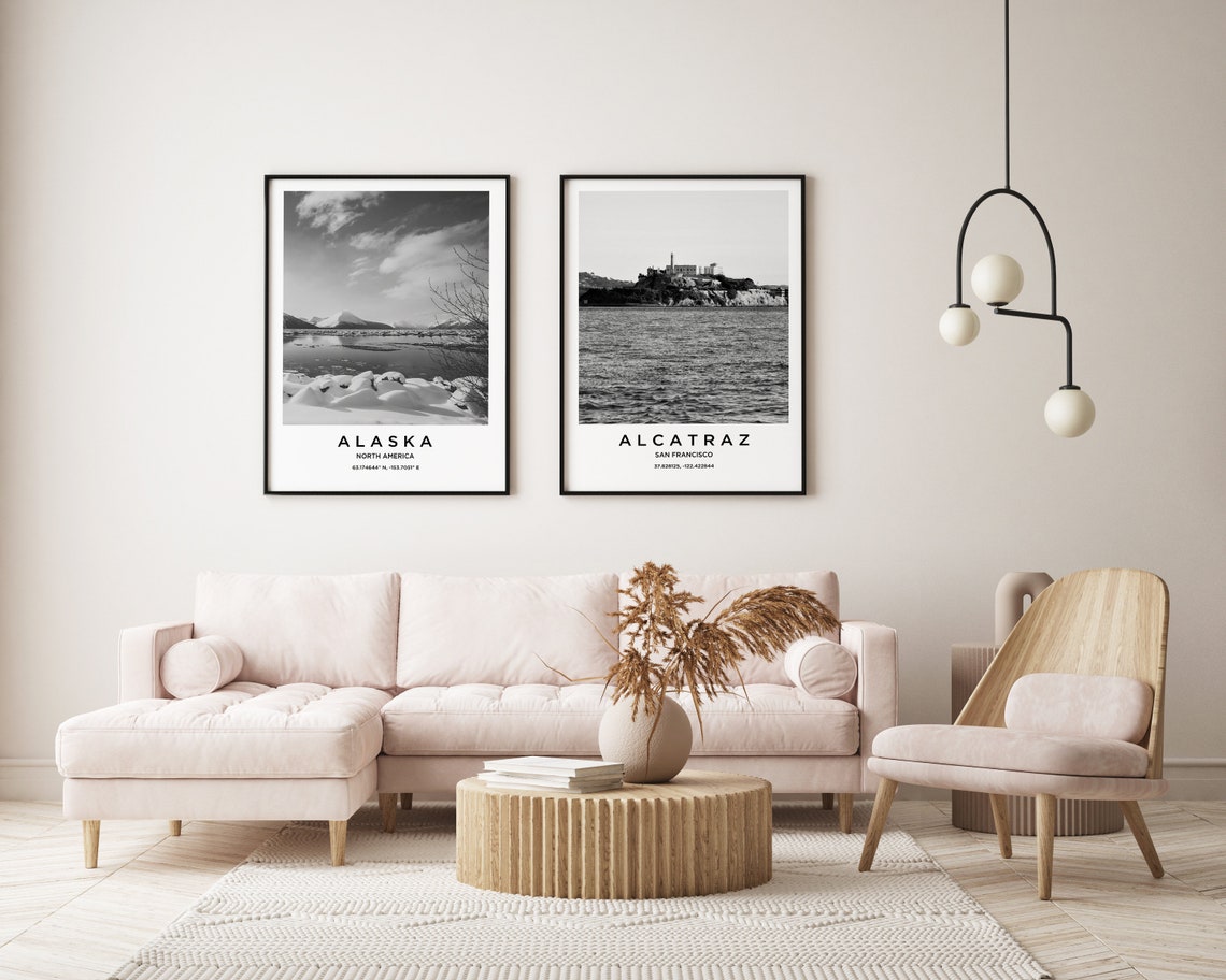 Alcatraz Travel Poster Alcatraz Print Alcatraz Photo Print Black And White Photography Monochrome Travel Photography San Francisco - Image 2