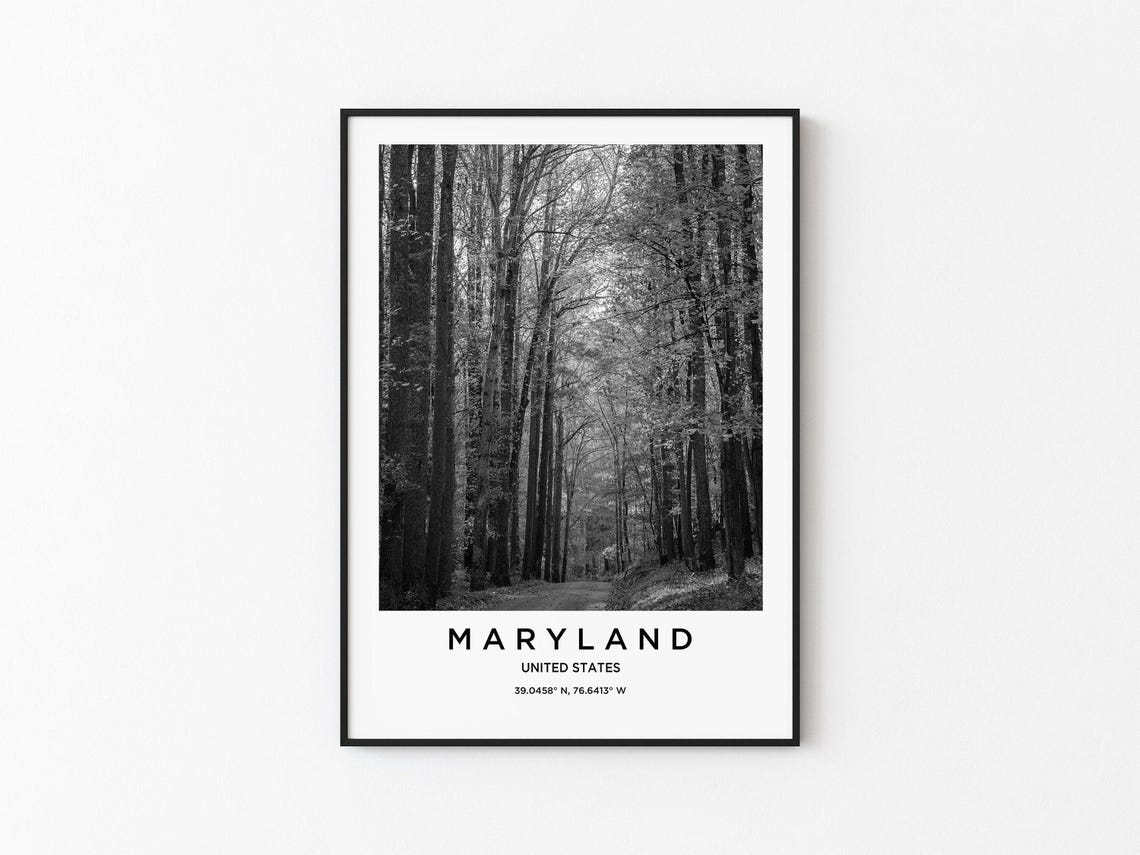 Maryland Art Maryland Print Maryland Poster Maryland Art Maryland Photo Maryland Map Maryland Painting Maryland Travel