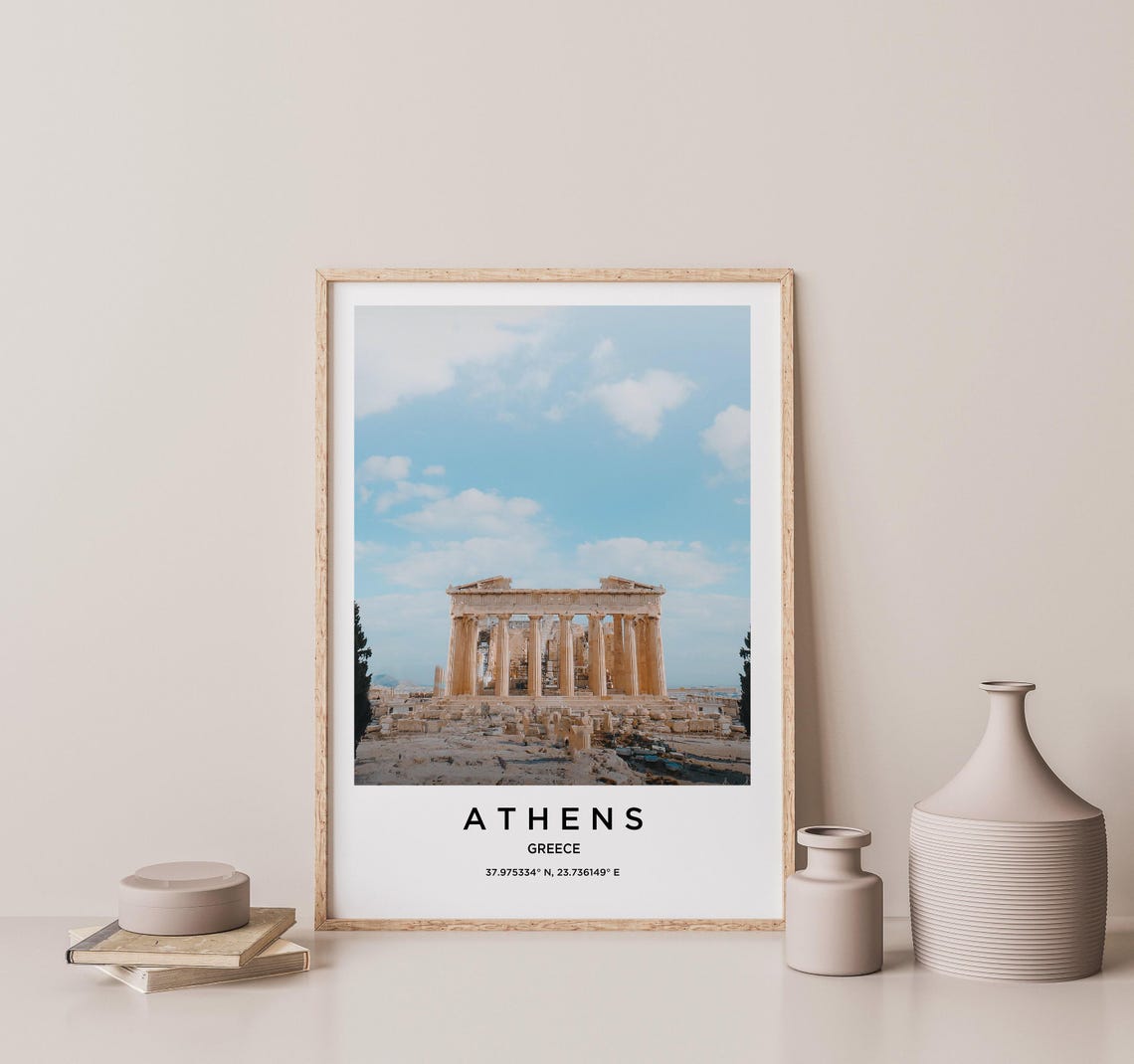 Athens Greece Ancient Parthenon Temple on the Acropolis Poster - Image 2