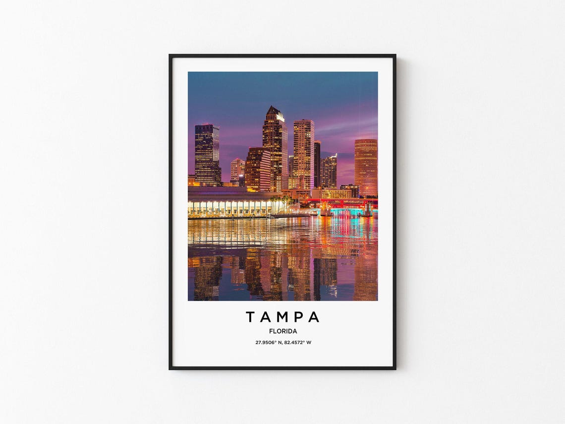 Tampa Art Tampa Print Tampa Poster Tampa Art Tampa Photo Tampa Map Tampa Painting Tampa Travel