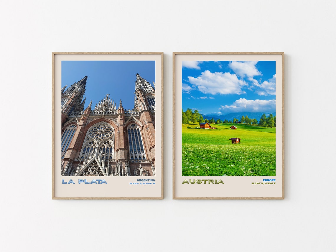 La Plata Argentina Neo Gothic Cathedral Front Facade View Poster - Image 2