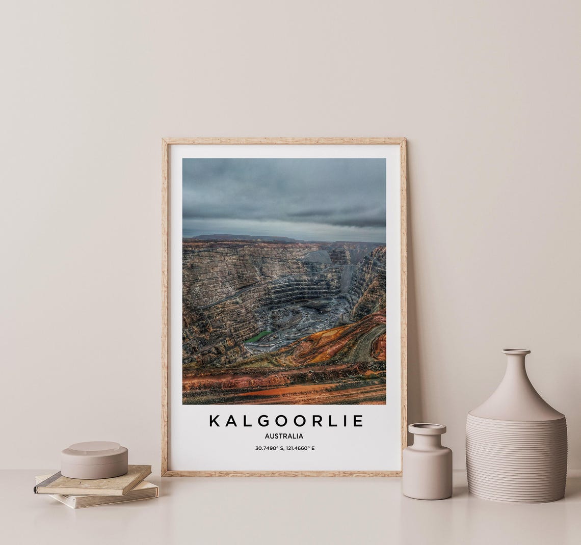Kalgoorlie Art Kalgoorlie Print Kalgoorlie Poster Kalgoorlie Art Kalgoorlie Photo Kalgoorlie Map Kalgoorlie Painting Kalgoorlie Travel - Image 2