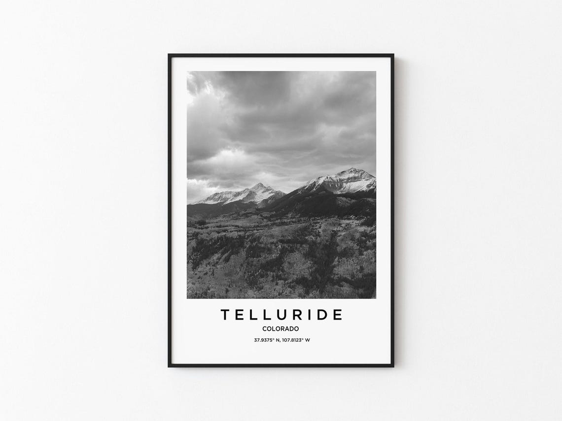 Telluride Art Telluride Print Telluride Poster Telluride Art Telluride Photo Telluride Map Telluride Painting Telluride Travel