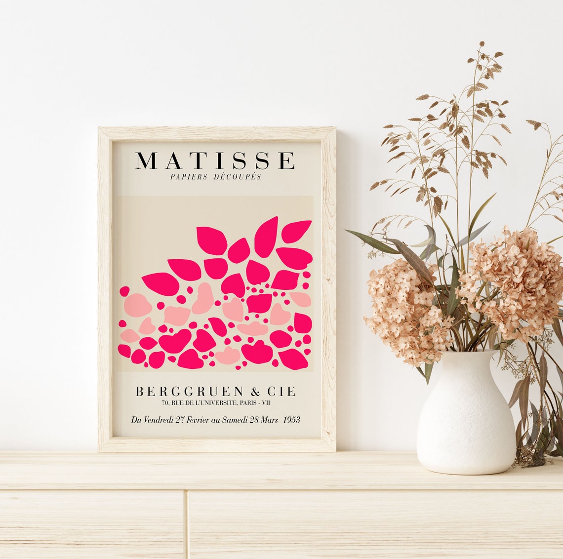 Henri Matisse 1953 Pink Papiers Decoupes Exhibition Art Print - Image 2