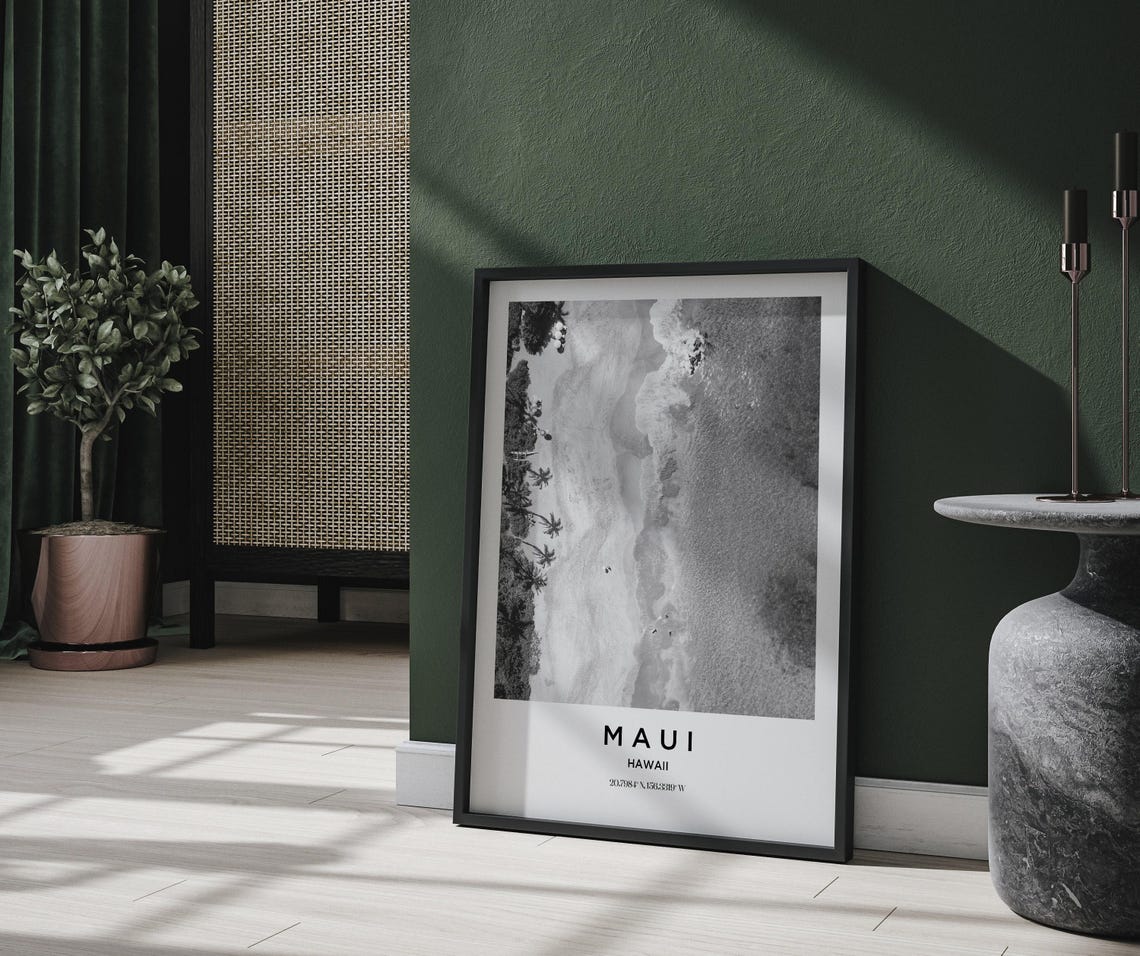 Maui Travel Poster, Maui Map Art Print - Image 2