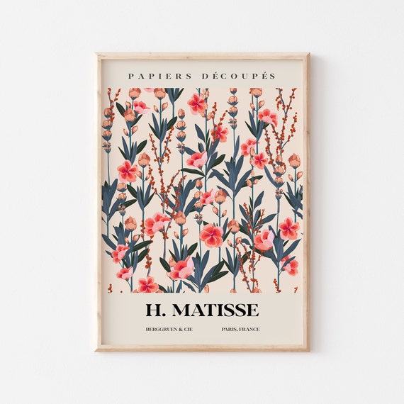Orange Flowers Flower Market Print Matisse Flower Poster Matisse Cut Out Matisse Print Matisse Plant Flower A2 A3 A4 A5