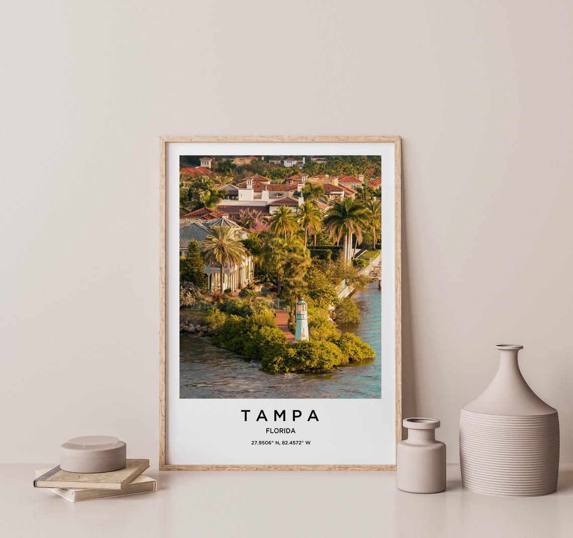 Tampa Art Tampa Print Tampa Poster Tampa Art Tampa Photo Tampa Map Tampa Painting Tampa Travel - Image 2