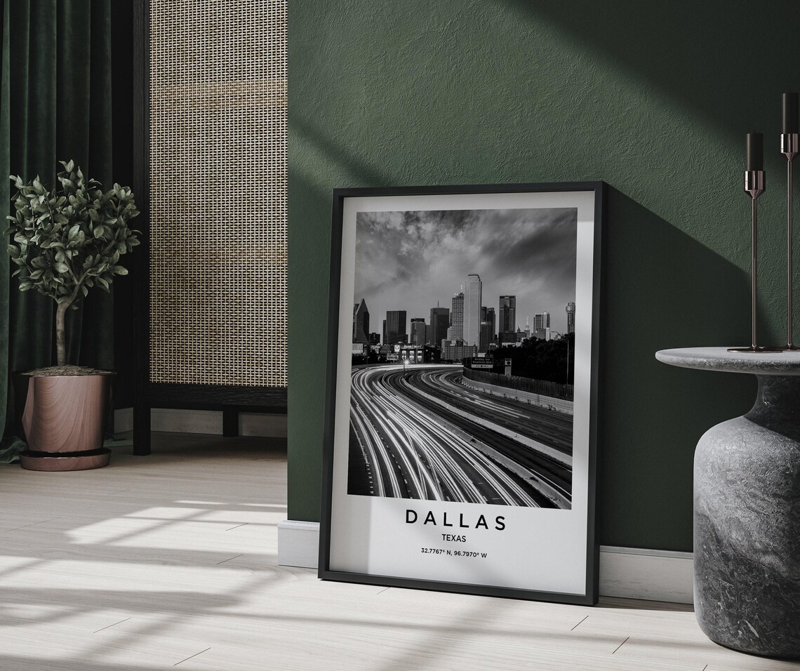 Dallas Travel Poster, Dallas Map Art Print - Image 2