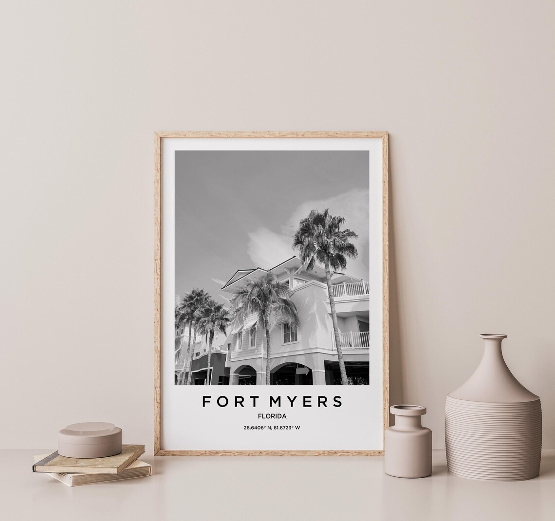 Fort Myers Travel Poster, Fort Myers Map - Image 2