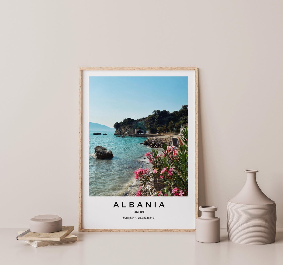 Albania Art Albania Print Albania Poster Albania Art Albania Photo Albania Map Albania Painting Albania Travel - Image 2