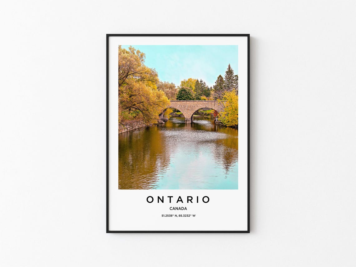 Ontario Art Ontario Print Ontario Poster Ontario Art Ontario Photo Ontario Map Ontario Painting Ontario Travel
