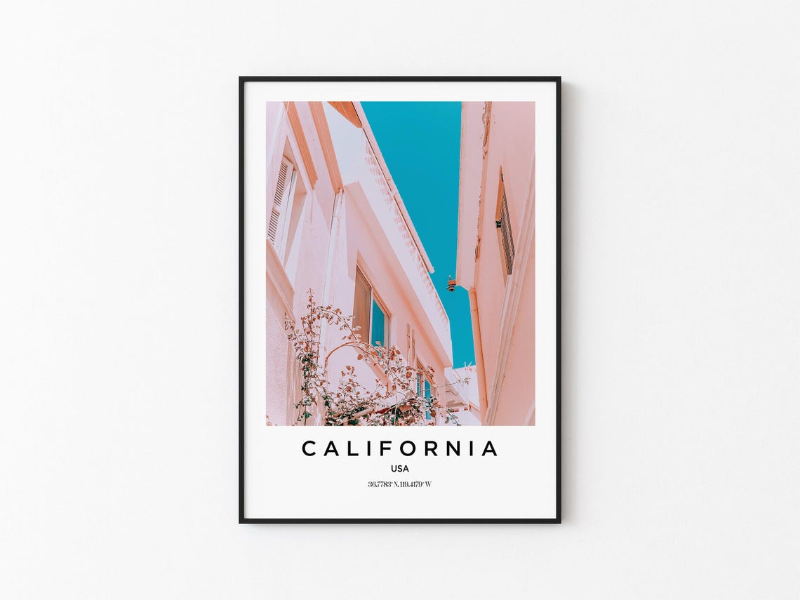 California Art California Print California Poster California Art California Photo California Map California Painting California Travel