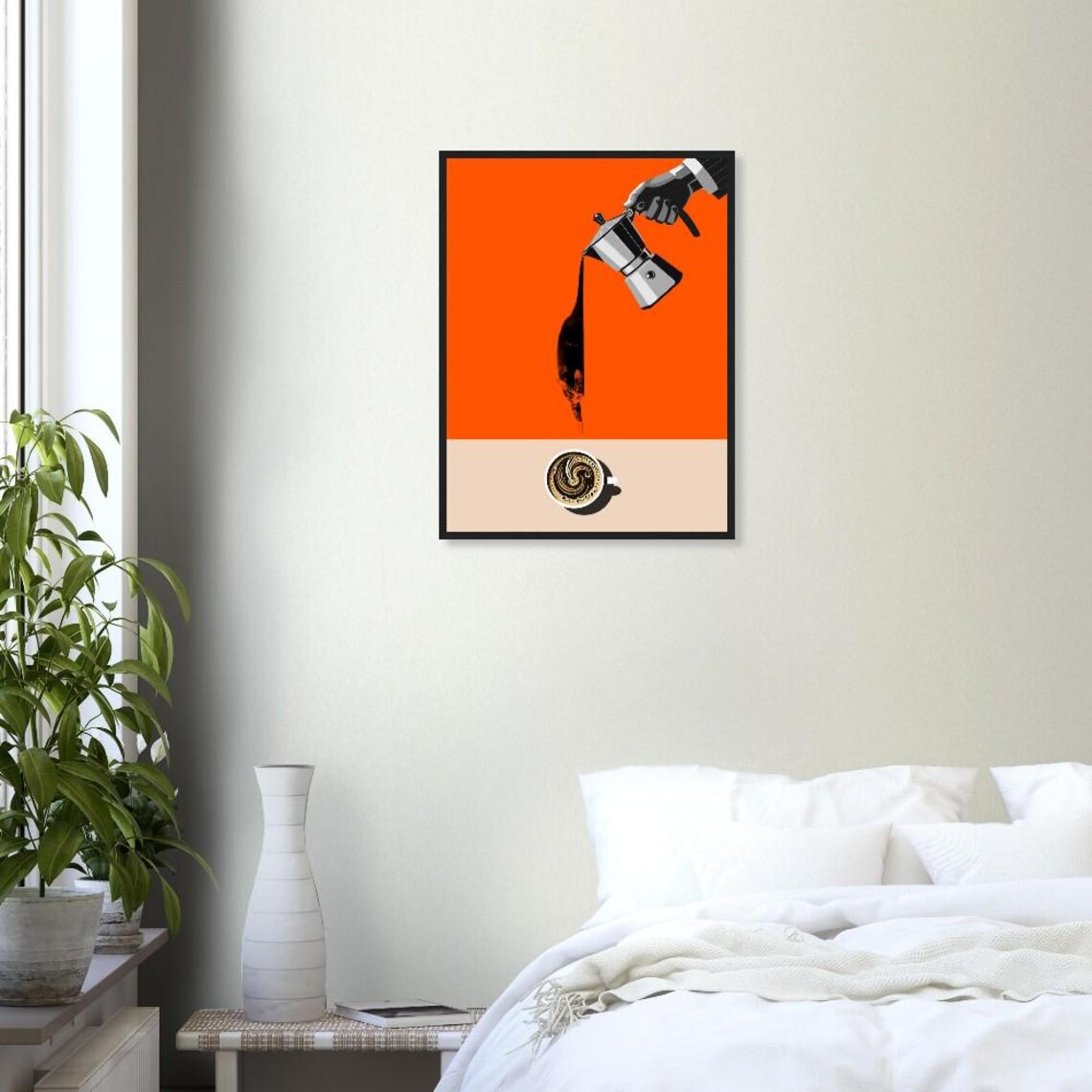 Funny Clever Cat And Coffee, Kitchen Art - Image 2