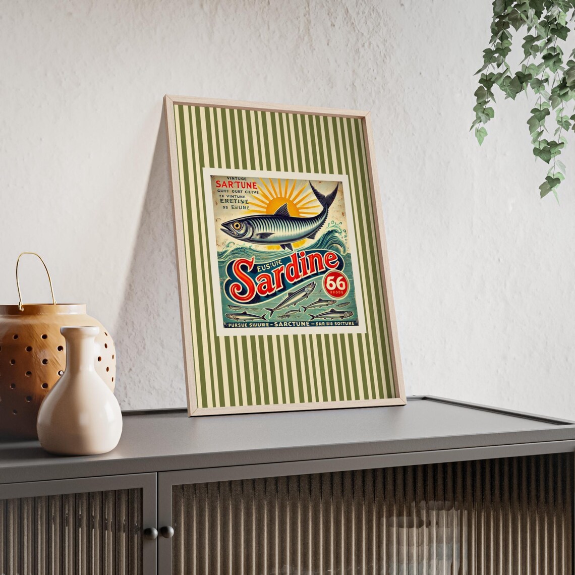 Sardines Poster, Kitchen Decor Foodie Gift