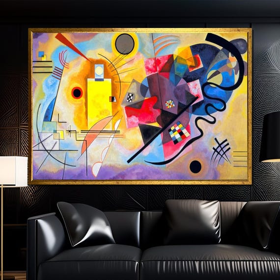 Wassily Kandinsky Composition Vii Abstract Canvas Painting Ready To Hang Gift Modern Wall Art Boho Home Decor