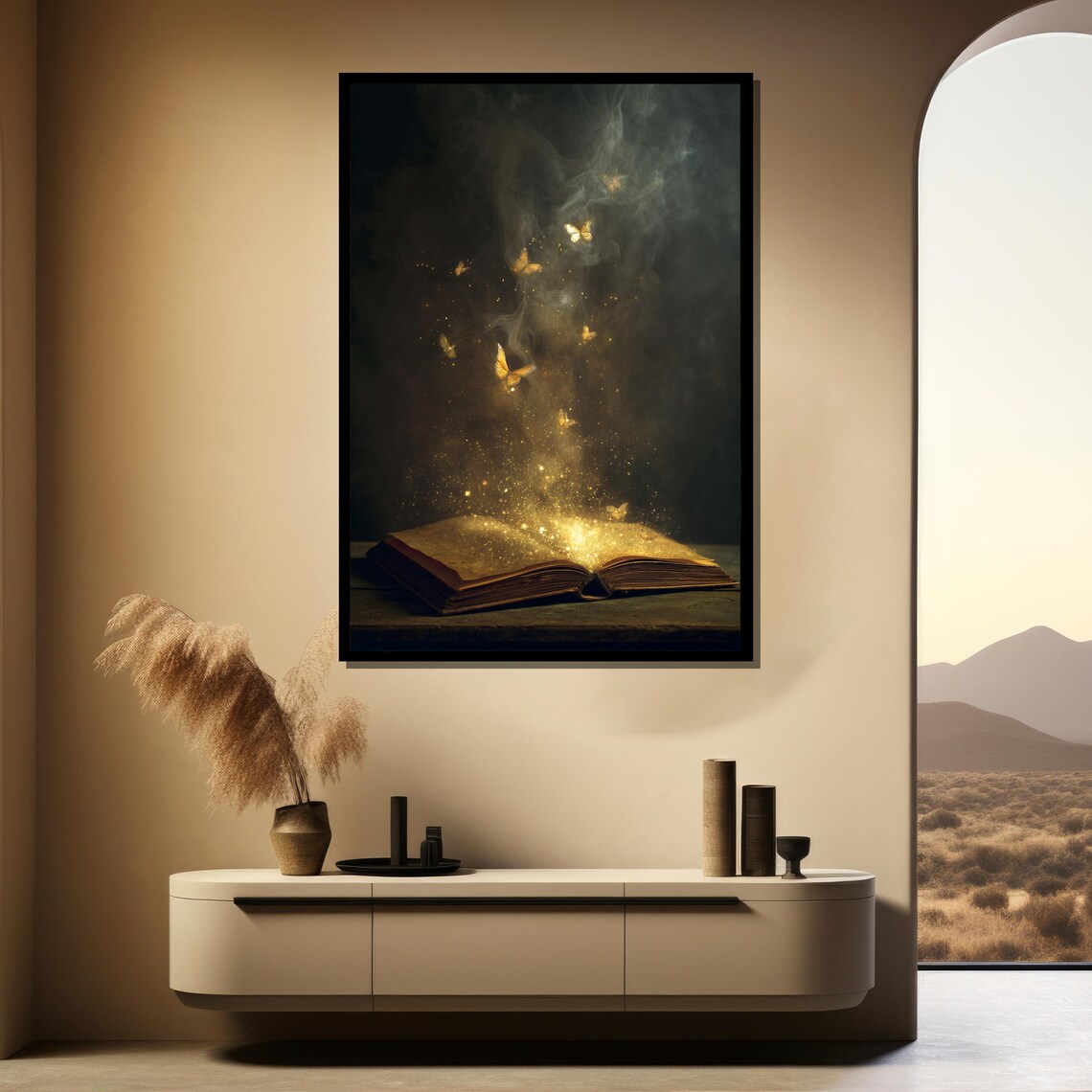 Magical Open Book Fantasy Boho Art Print - Image 3