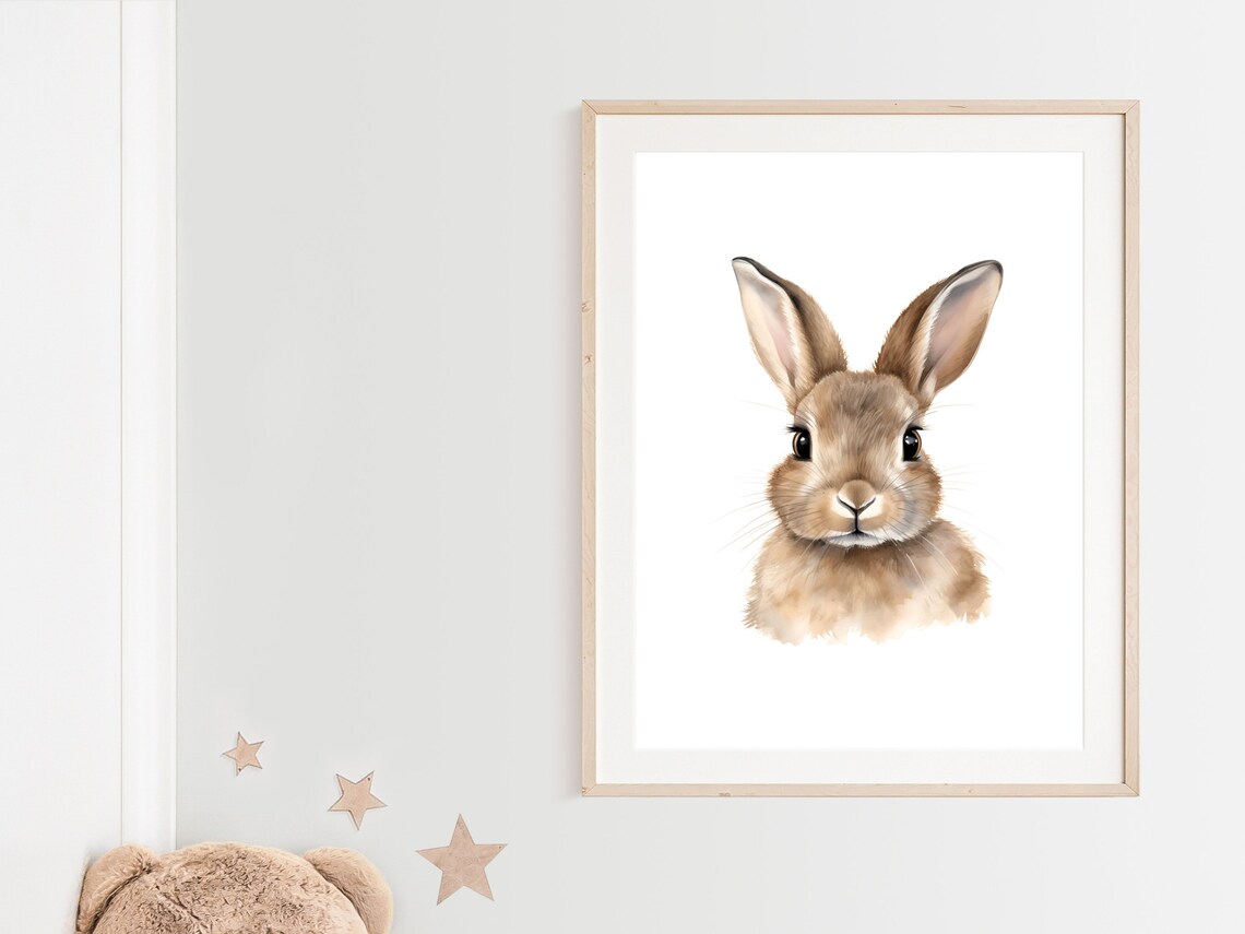 Bunny Nursery Art Print, Baby Animal Decor - Image 2