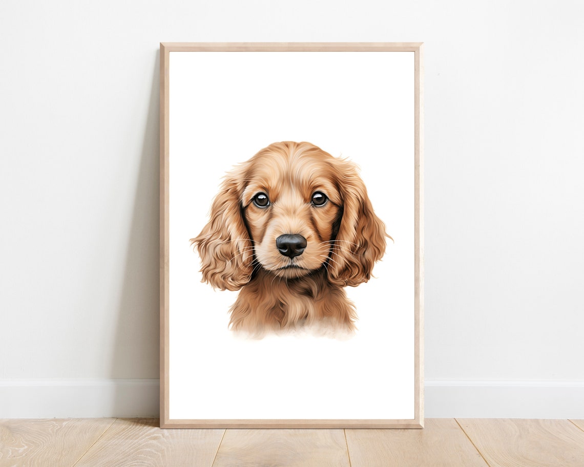 Cocker Spaniel Nursery Print Dog Nursery Decor Baby Cocker Spaniel Print Dog Nursery Wall Art Cocker Spaniel Wall Art
