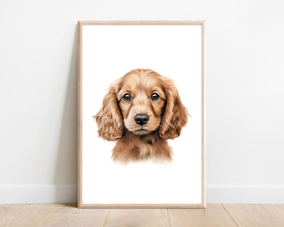 Cocker Spaniel Nursery Print Dog Nursery Decor Baby Cocker Spaniel Print Dog Nursery Wall Art Cocker Spaniel Wall Art