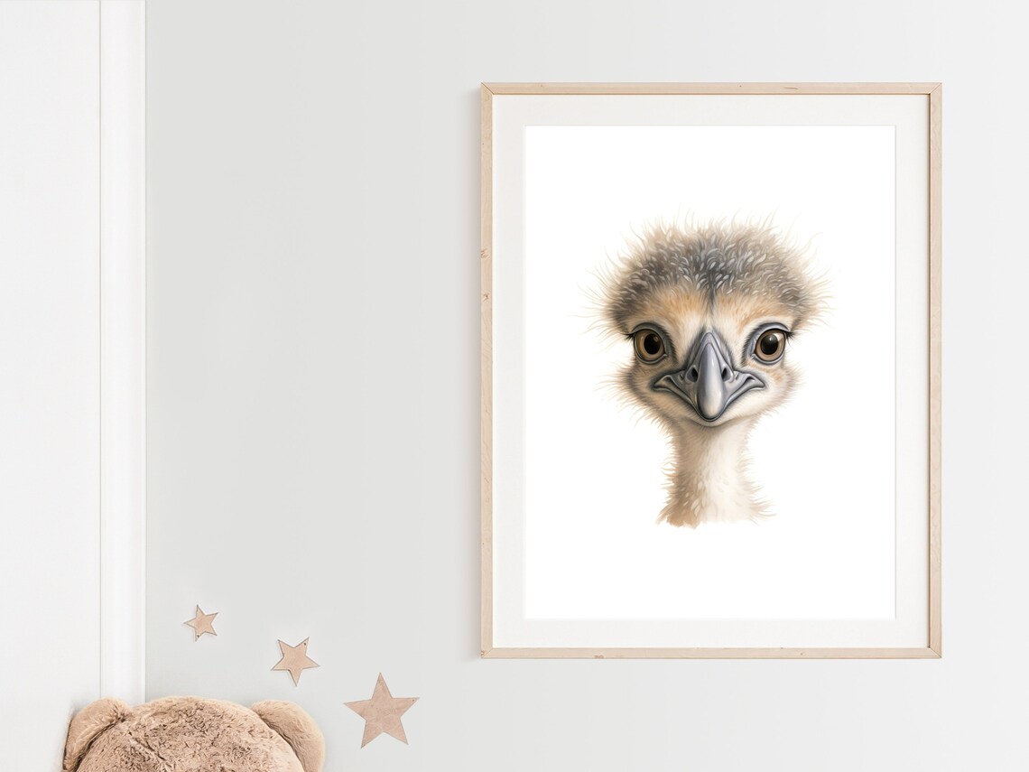 Emu Nursery Art Print, Australian Animal Decor - Image 2