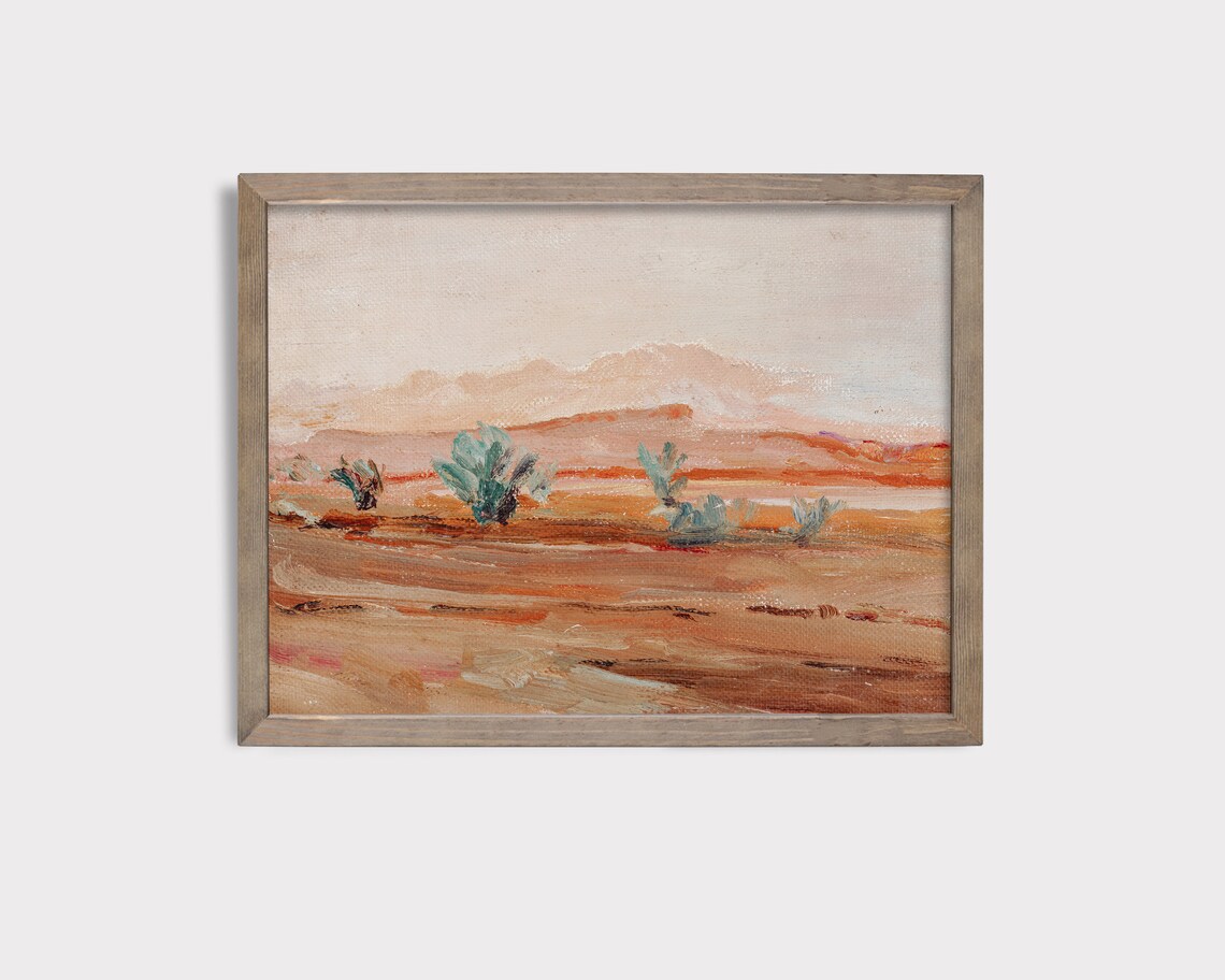Sahara Desert Landscape Art Print, Boho Decor