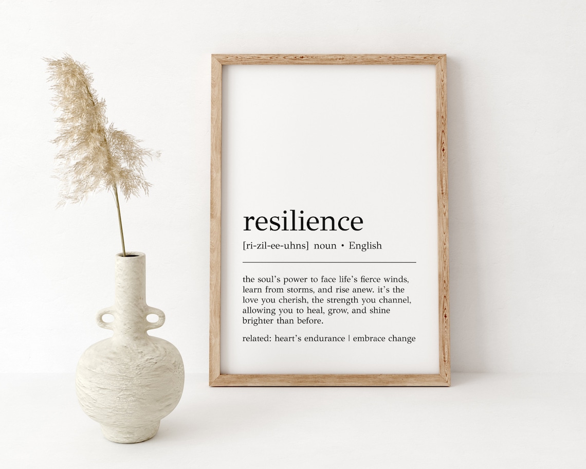 Resilience Definition Office Wall Art Print - Image 2