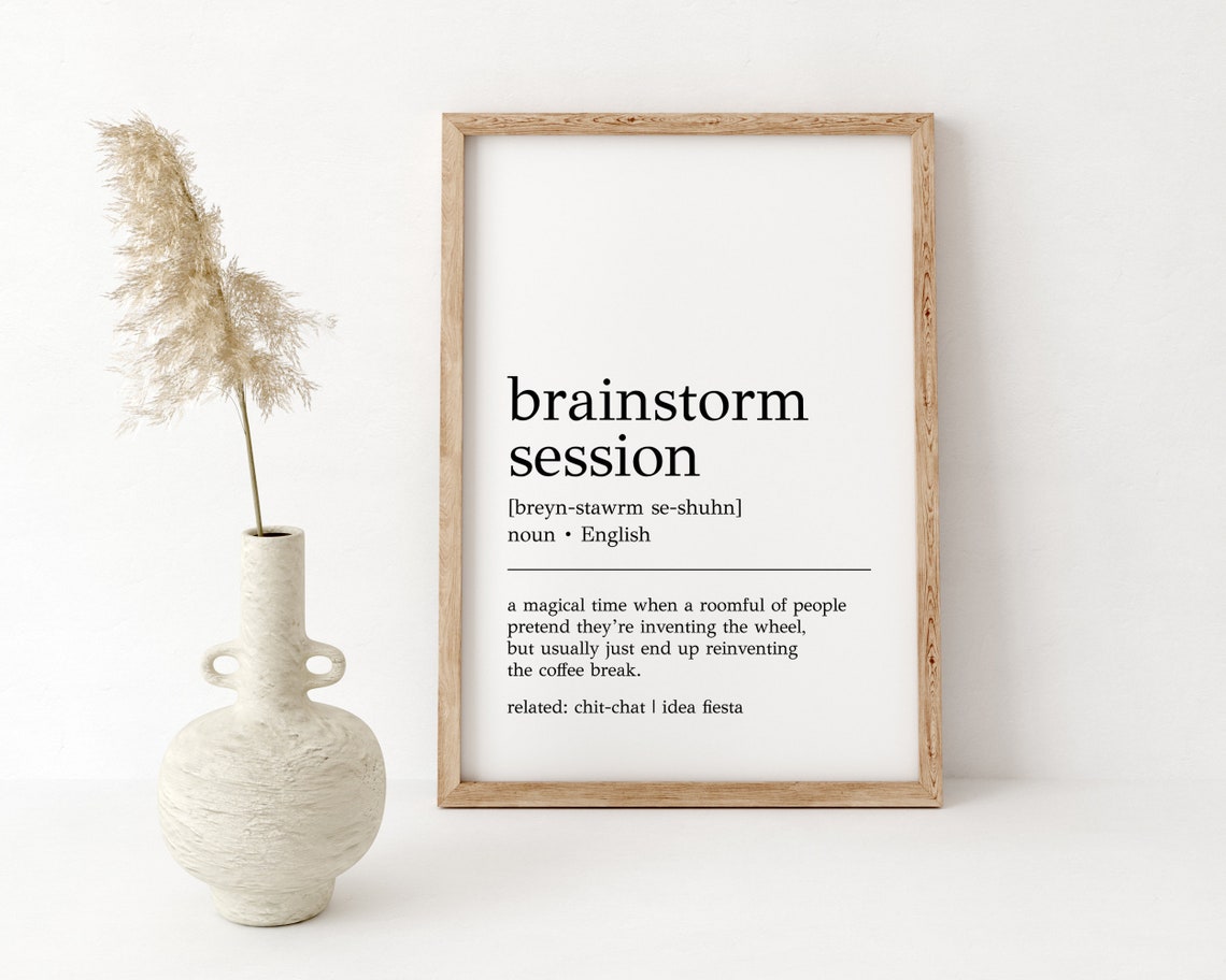 Brainstorm Session Funny Office Meeting Definition Wall Print - Image 2