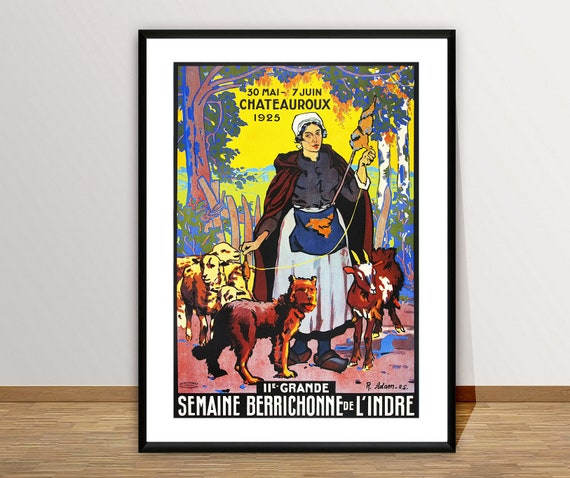 Chateauroux Iie Grande Semaine Berrichonne De Lindre Travel Poster Poster Paper Or Print Gift Idea Wall Decor