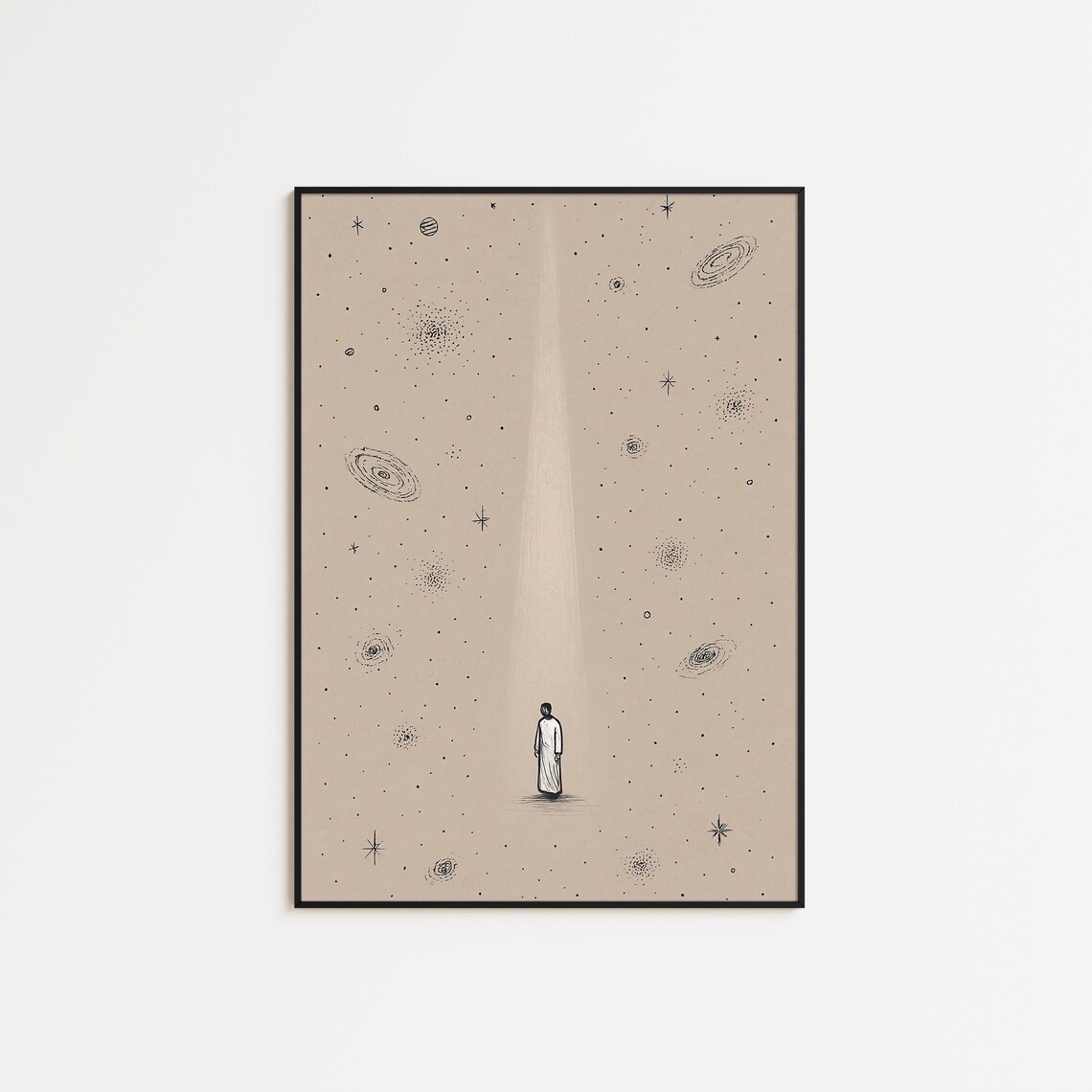 Chosen Before The Foundation Minimalist Christian Wall Art Ephesians 14 Line Drawing Print