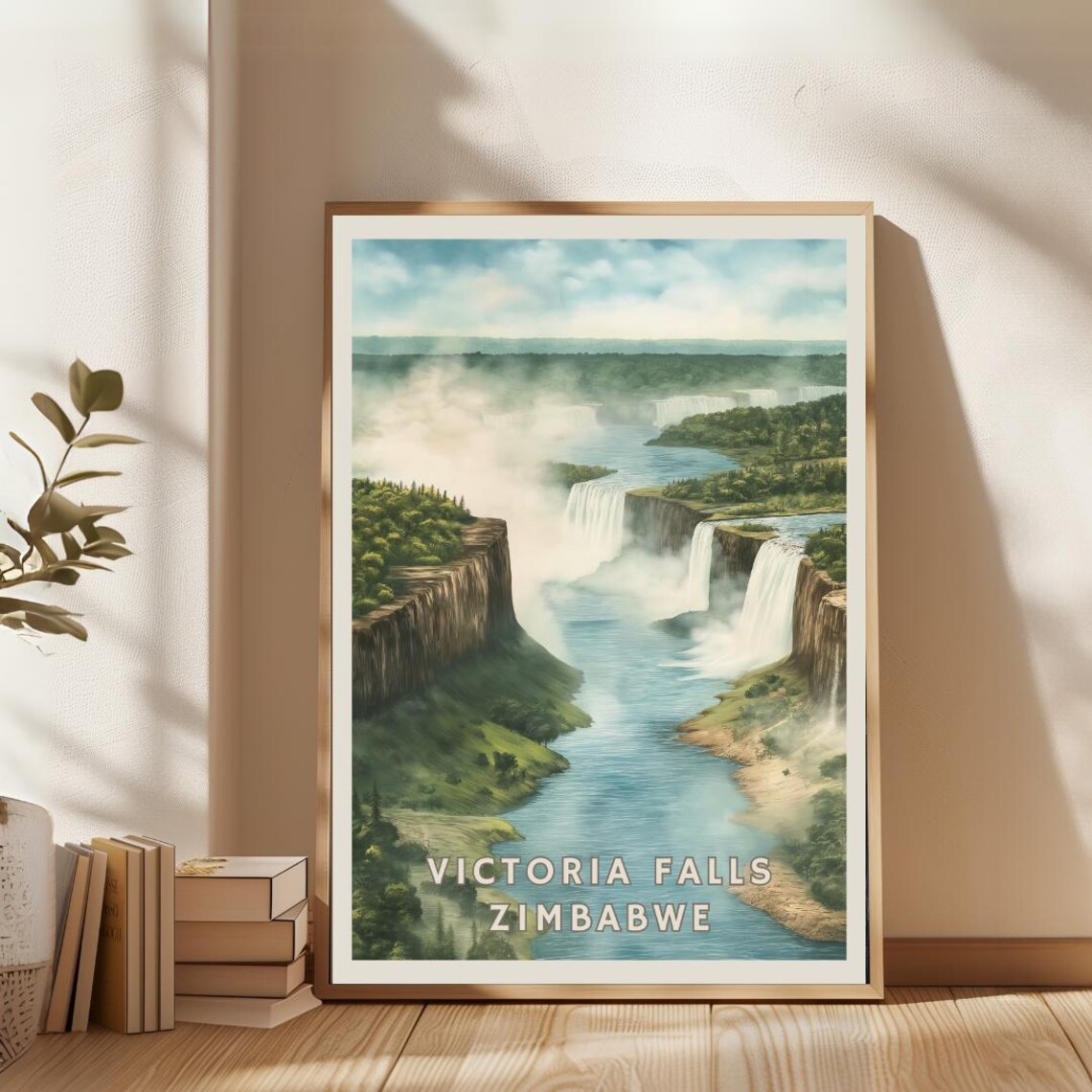 Victoria Falls Zimbabwe Travel Poster, Scenic Landscape - Image 2