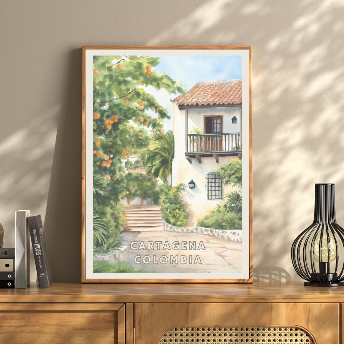 Cartagena Colombia Travel Poster, Colonial Architecture - Image 3