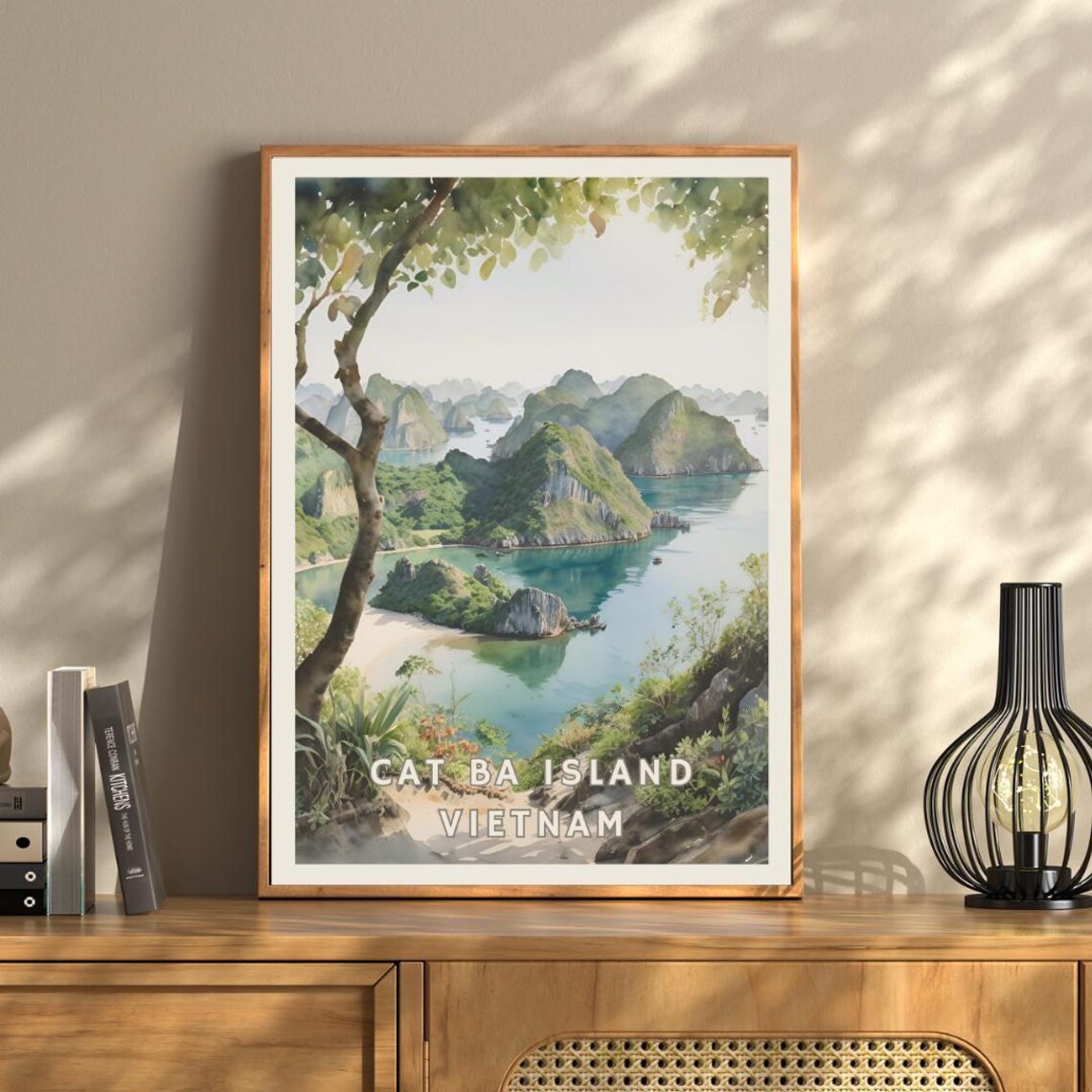 Cat Ba Island Vietnam Limestone Karst Emerald Bay Island Travel Poster - Image 3