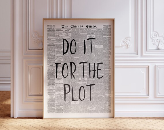 Trendy Wall Art 70s Style Print Black And White Prints Aesthetic Wall Art Retro Newspaper Poster Typography Art Prints Funky Print