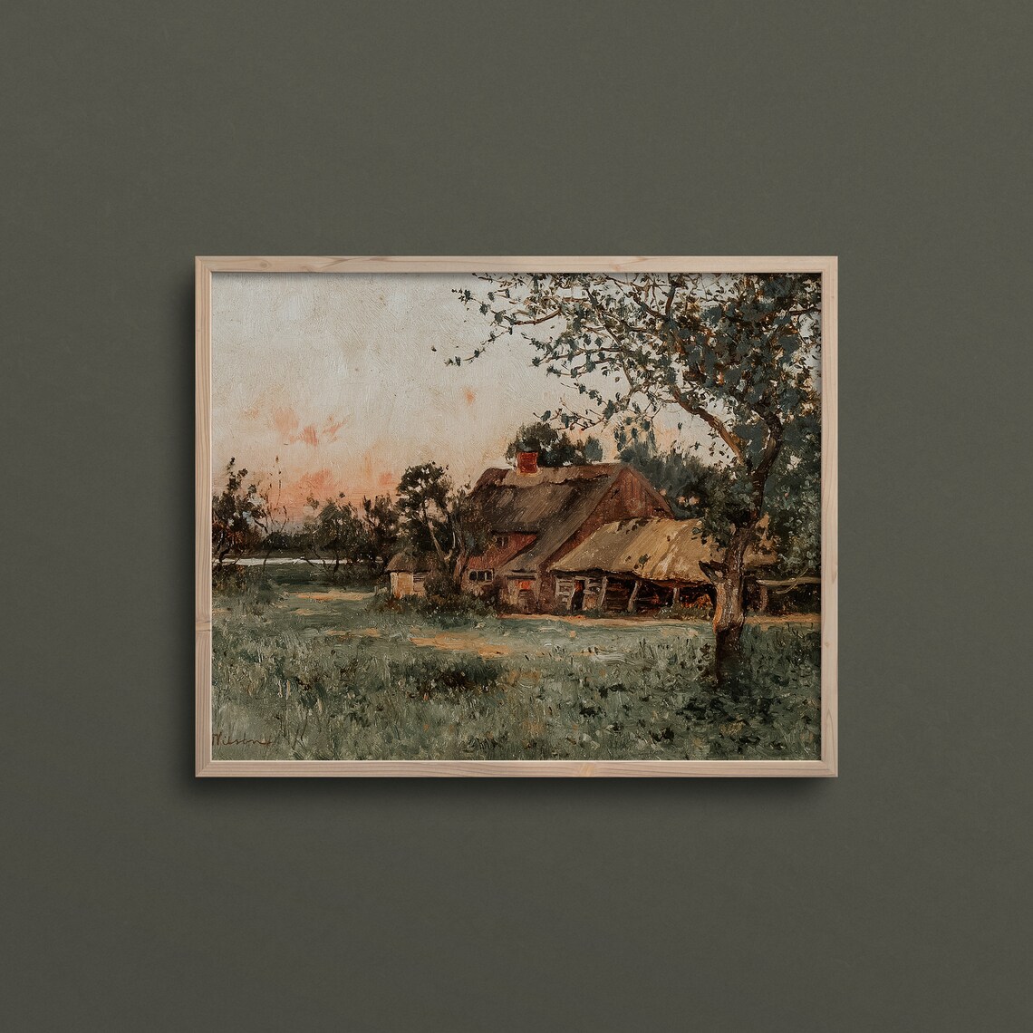 Summer Cottage French Country Landscape Art Print - Image 2