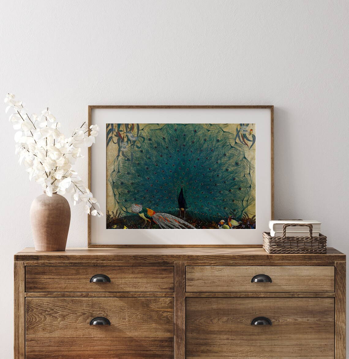 Beau Brummels Peacock Art Print, Vintage Bird Art - Image 2