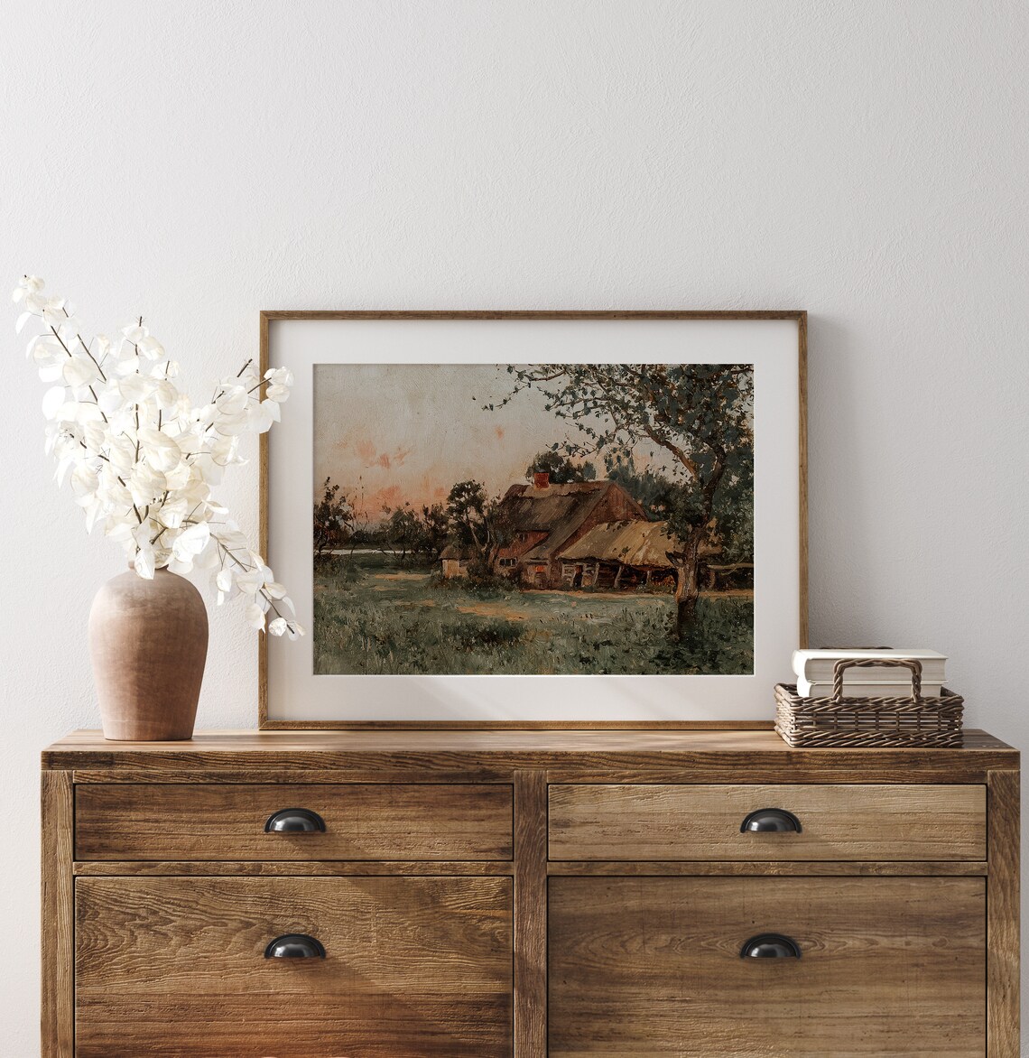 Summer Cottage French Country Landscape Art Print - Image 3