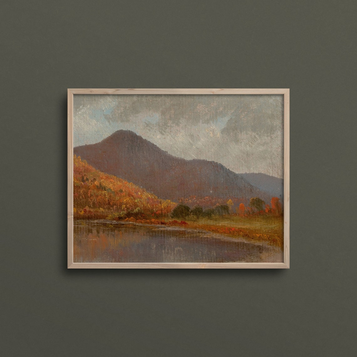 Autumn Mountain Lake Reflections Fall Foliage Vintage Art Print - Image 3