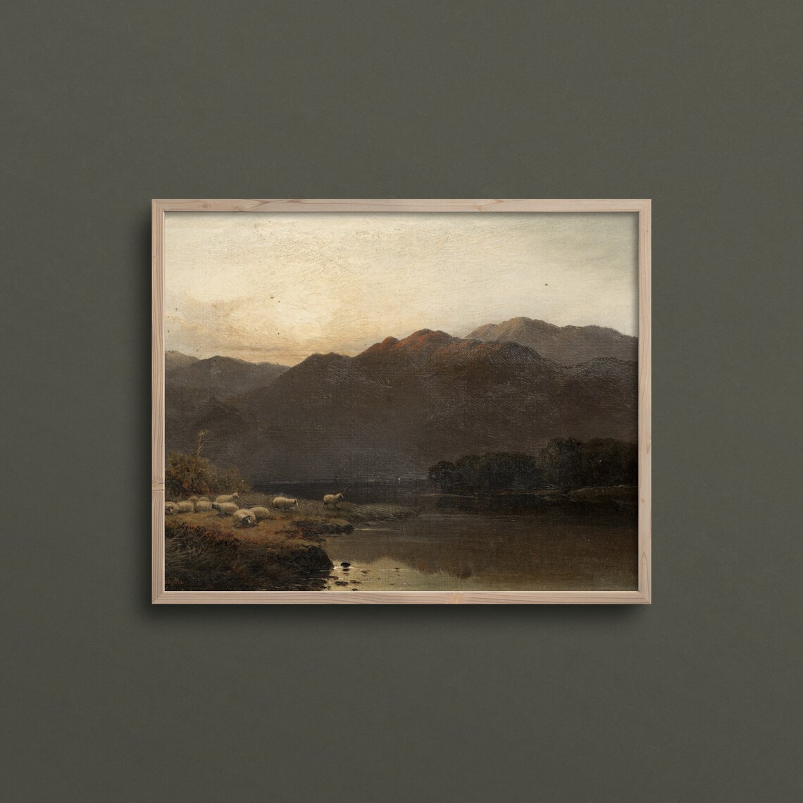 Pasture In The Mountains, Vintage Landscape Print - Image 2